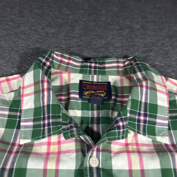 DANIEL CREMIEUX SHIRT PLAID GREEN PINK COLORFUL Y2k Vintage Large - Picture 8 of 13